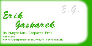 erik gasparek business card